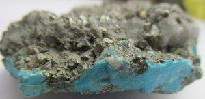 Morenci, Arizona Turquoise Specimen with Pyrite topper