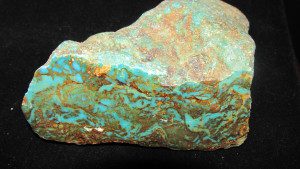 A slice of turquoise pie from Turquoise Mountain near Kingman, Arizona