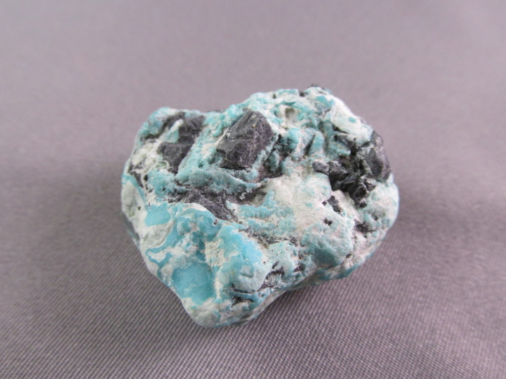 Black Diamond Turquoise with black chert from Nevada 