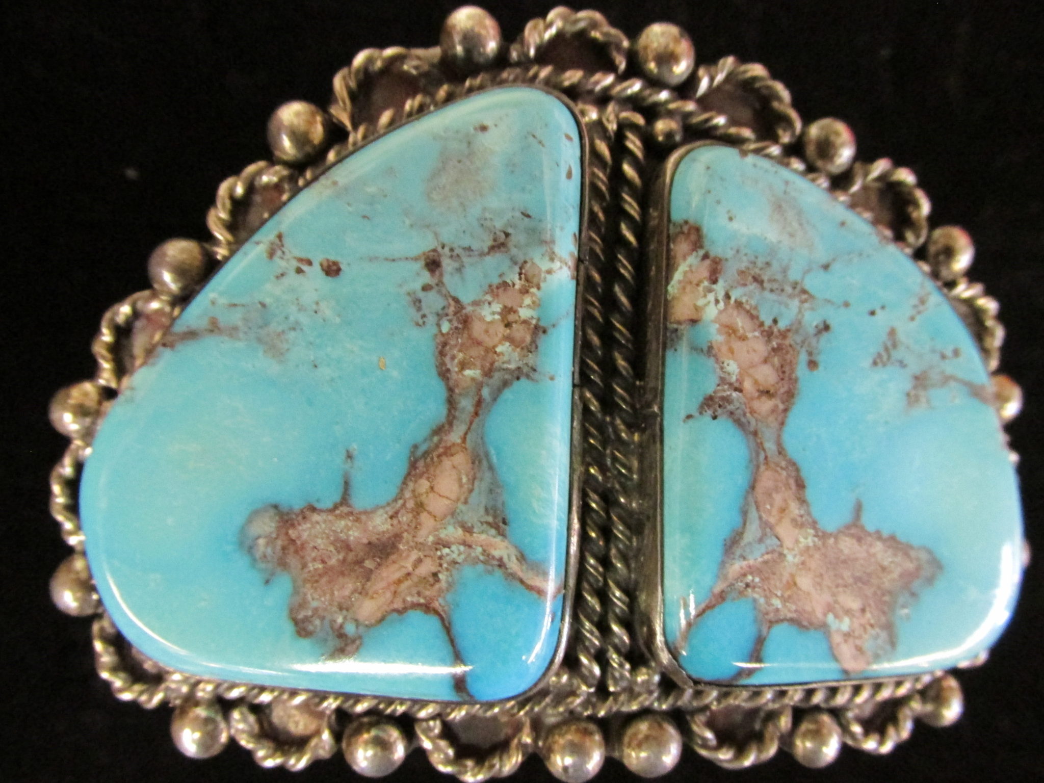 Book-matched Bisbee cabochons with classic colored matrix