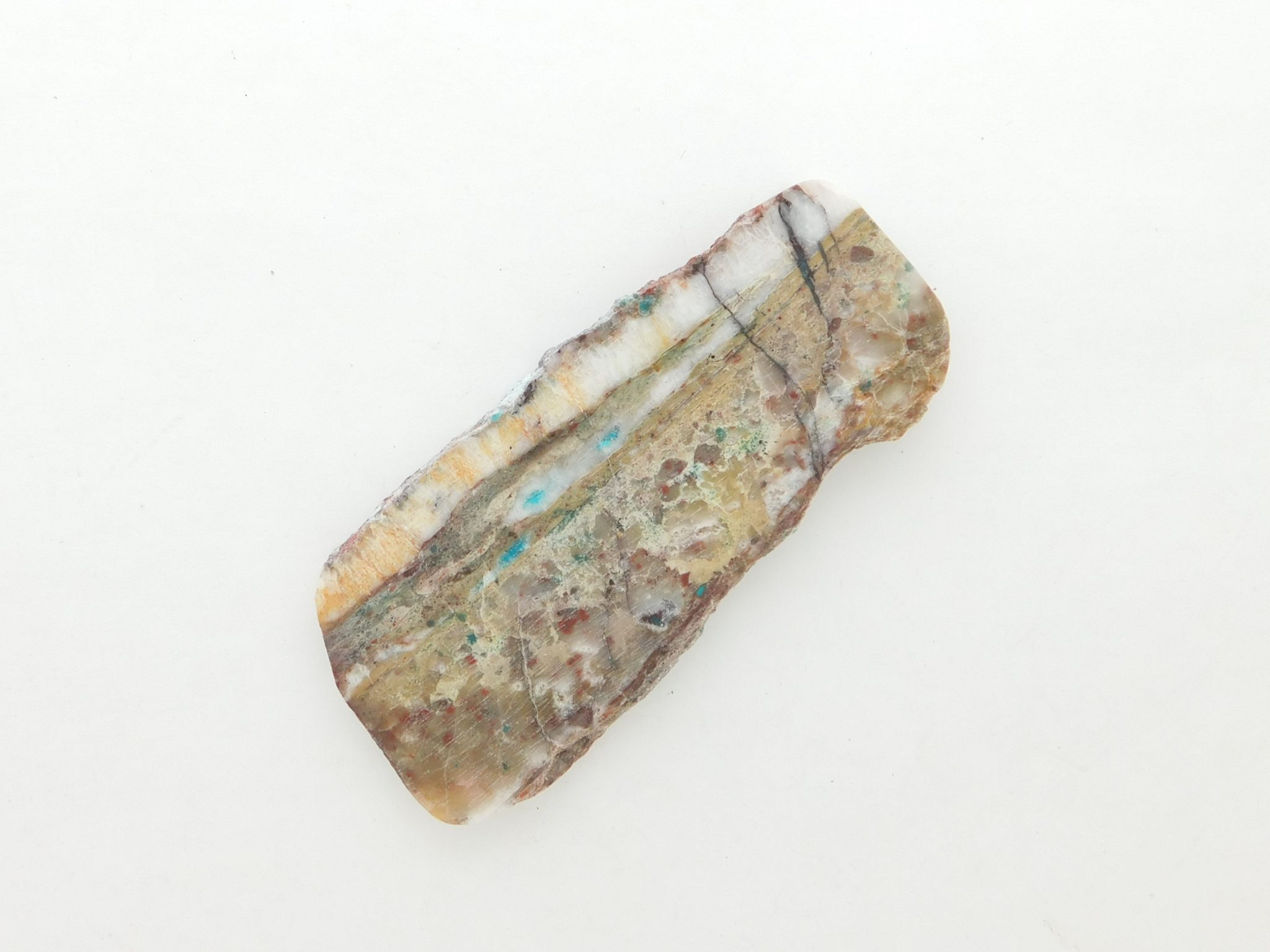 Rear view of Rear view of Bisbee Turquoise Slab 72.1 Grams