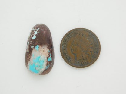 BLUE BISBEE TURQUOISE In Quartz surrounded by Jasper 17 carats