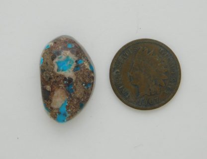 BLUE BISBEE TURQUOISE Blue Dots in Light Tan Host Rock 20.5 carats