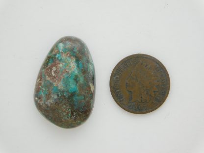 BISBEE BLUE Turquoise Chocolate Brown Cabochon 30.5 carats
