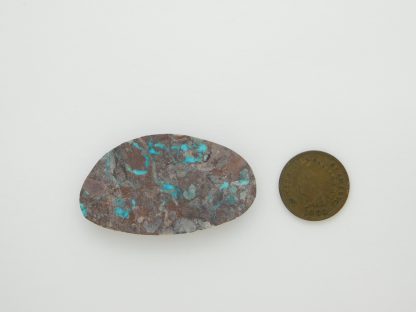 Reverse view of Bisbee Turquoise Cabochon 66 cts.