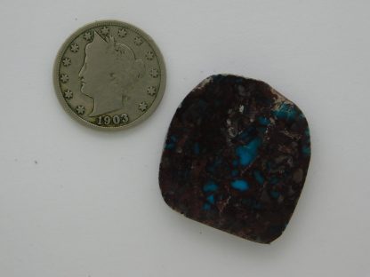 Rear view of BISBEE TURQUOISE Slab 41 Carats