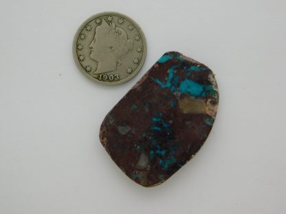 Rear view of BISBEE TURQUOISE Slab 52 Carats