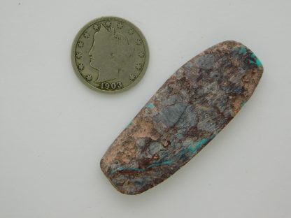 Rear view of BISBEE TURQUOISE Slab 47 Carats