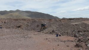 Bisbee tailing field berm at the Old Number 7 Dump